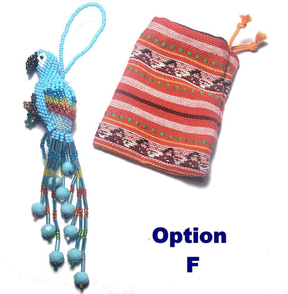 Beaded Parrot Ornament: Czech Glass Bird, Fair Trade Mayan