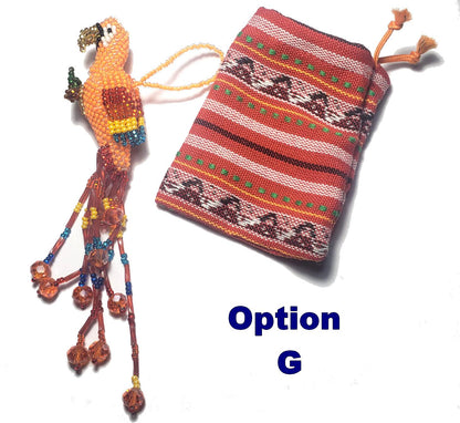 Beaded Parrot Ornament: Czech Glass Bird, Fair Trade Mayan