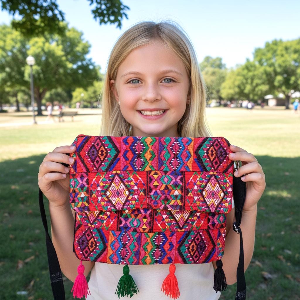 Guatemalan Huipil Crossbody PURSE, Handcrafted Upcycled Traditional Fabric, CHICHICASTENANGO Purse