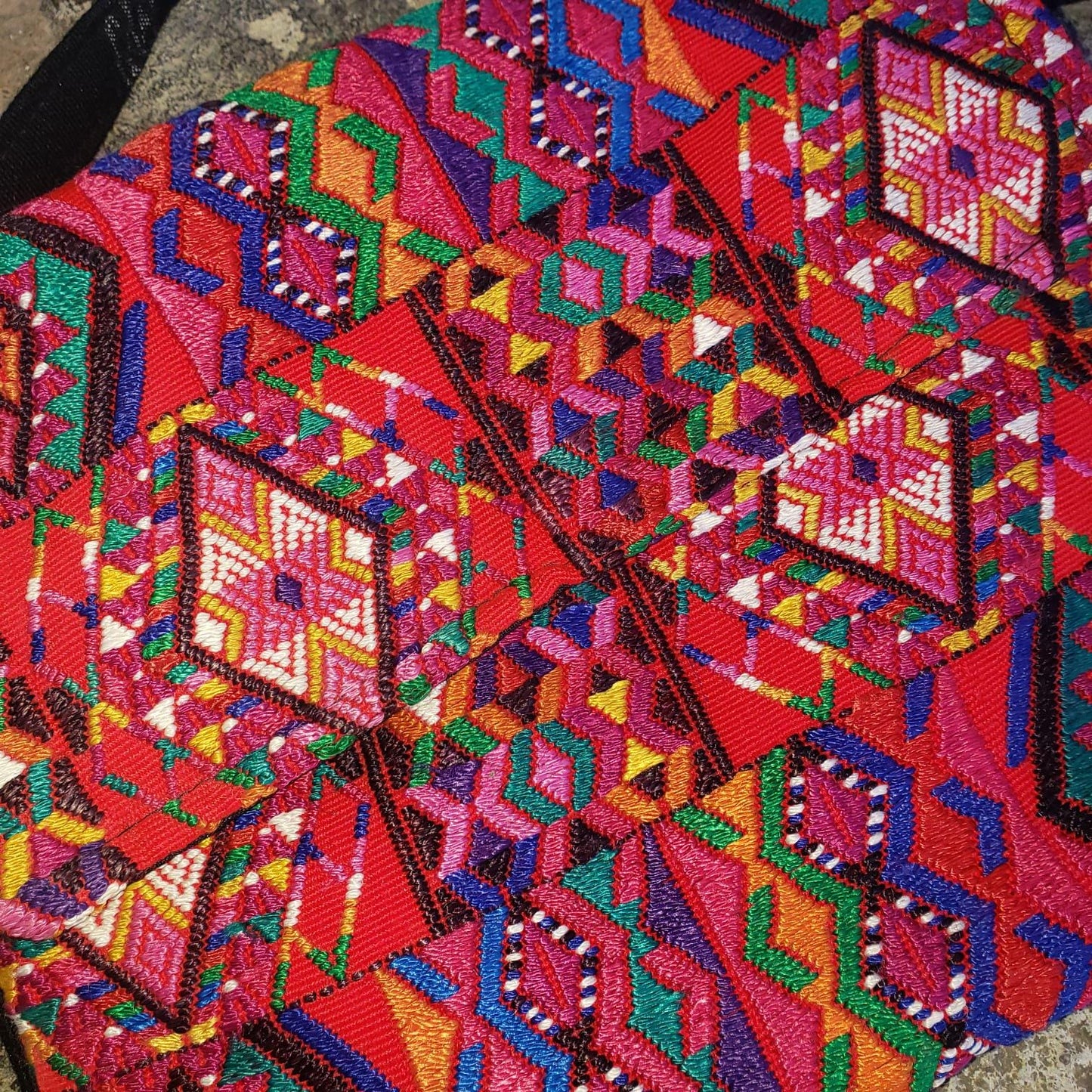 Guatemalan Huipil Crossbody PURSE, Handcrafted Upcycled Traditional Fabric, CHICHICASTENANGO Purse