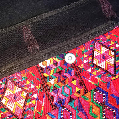 Guatemalan Huipil Crossbody PURSE, Handcrafted Upcycled Traditional Fabric, CHICHICASTENANGO Purse