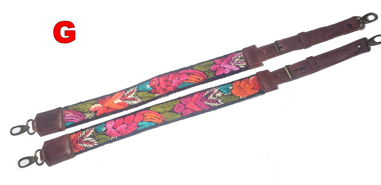 Guatemalan handmade embroidered backpack pair straps