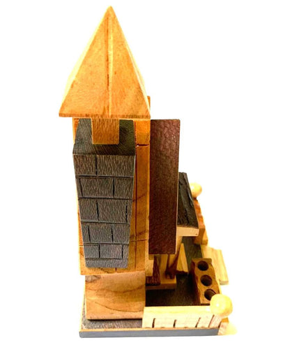 Hand Carved Pinewood Rustic House from Guatemala Made in NAHUALA