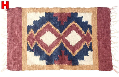 Handwoven WOOL RUG made in MOMOSTENANGO Guatemala / Geometric pattern