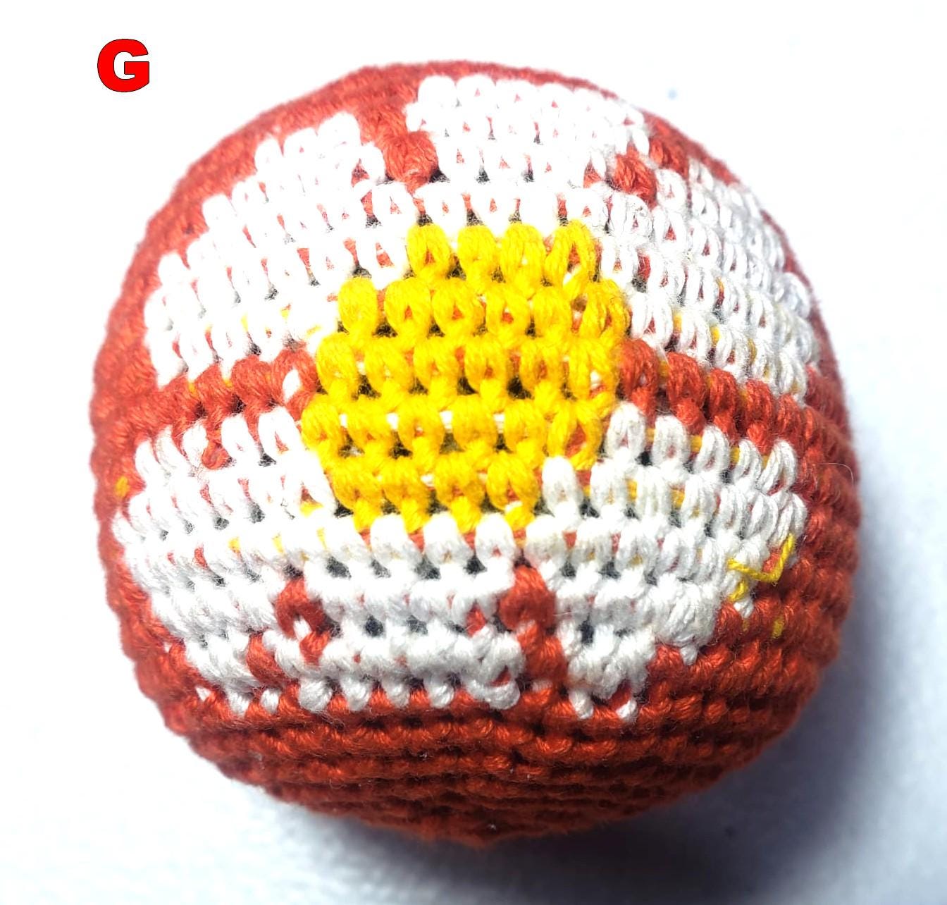 Guatemala Stress Relief Crocheted Cotton Hacky SACKS, Floral JUGGLING BALLS