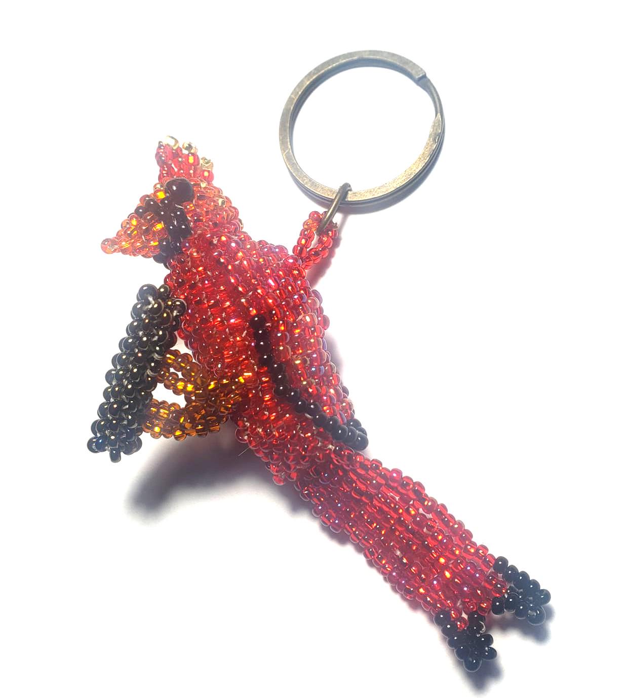 Beaded Cardinal Ornament: Czech Glass Bird Lover Gift