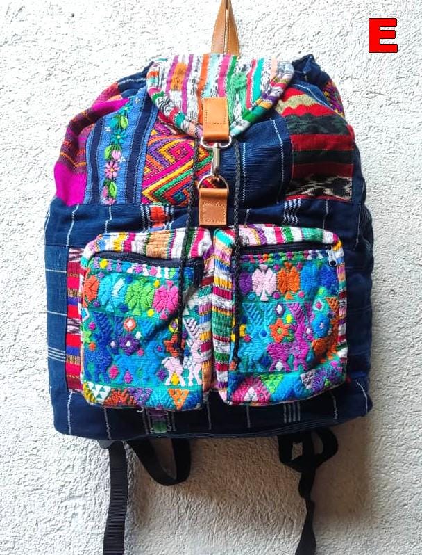 Guatemalan Upcycled Cotton PATCHWORK BACKPACK Bag