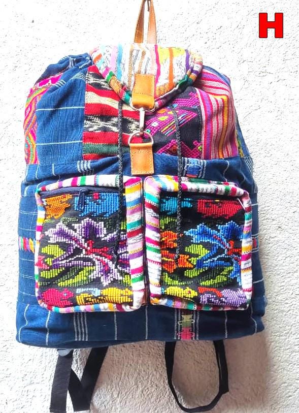 Guatemalan Upcycled Cotton PATCHWORK BACKPACK Bag