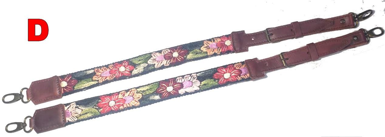 Guatemalan handmade embroidered backpack pair straps