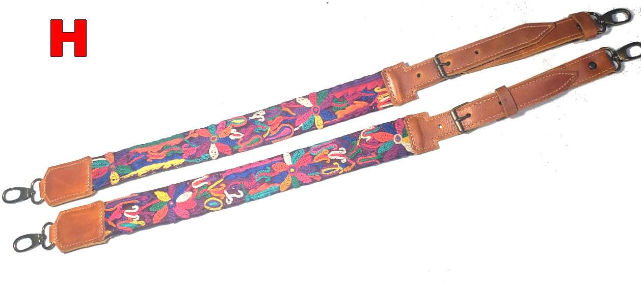 Guatemalan handmade embroidered backpack pair straps