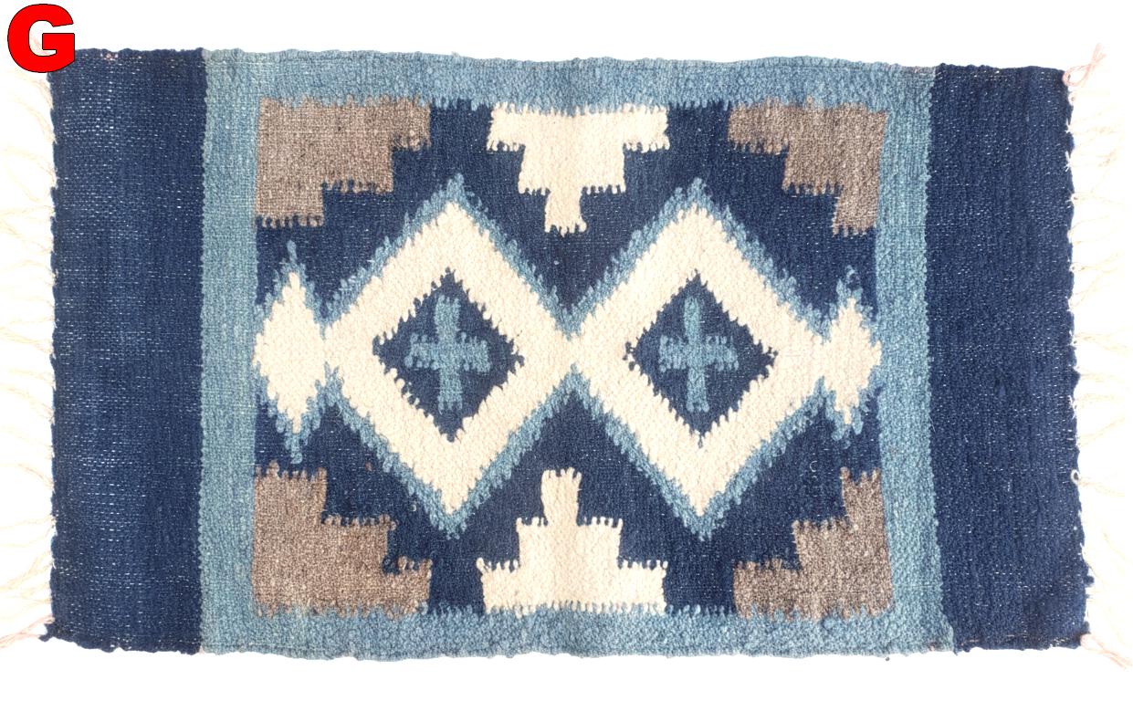 Handwoven WOOL RUG made in MOMOSTENANGO Guatemala / Geometric pattern