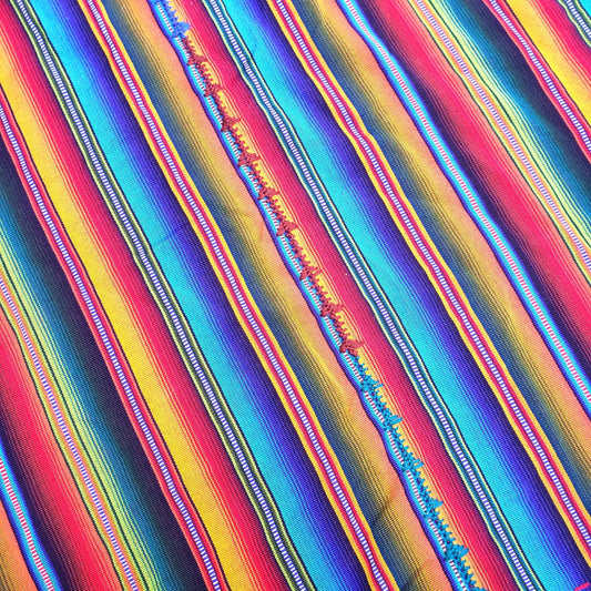 Guatemalan Handwoven RAINBOW TSUTE - Multicolor Tablecloth - Throw