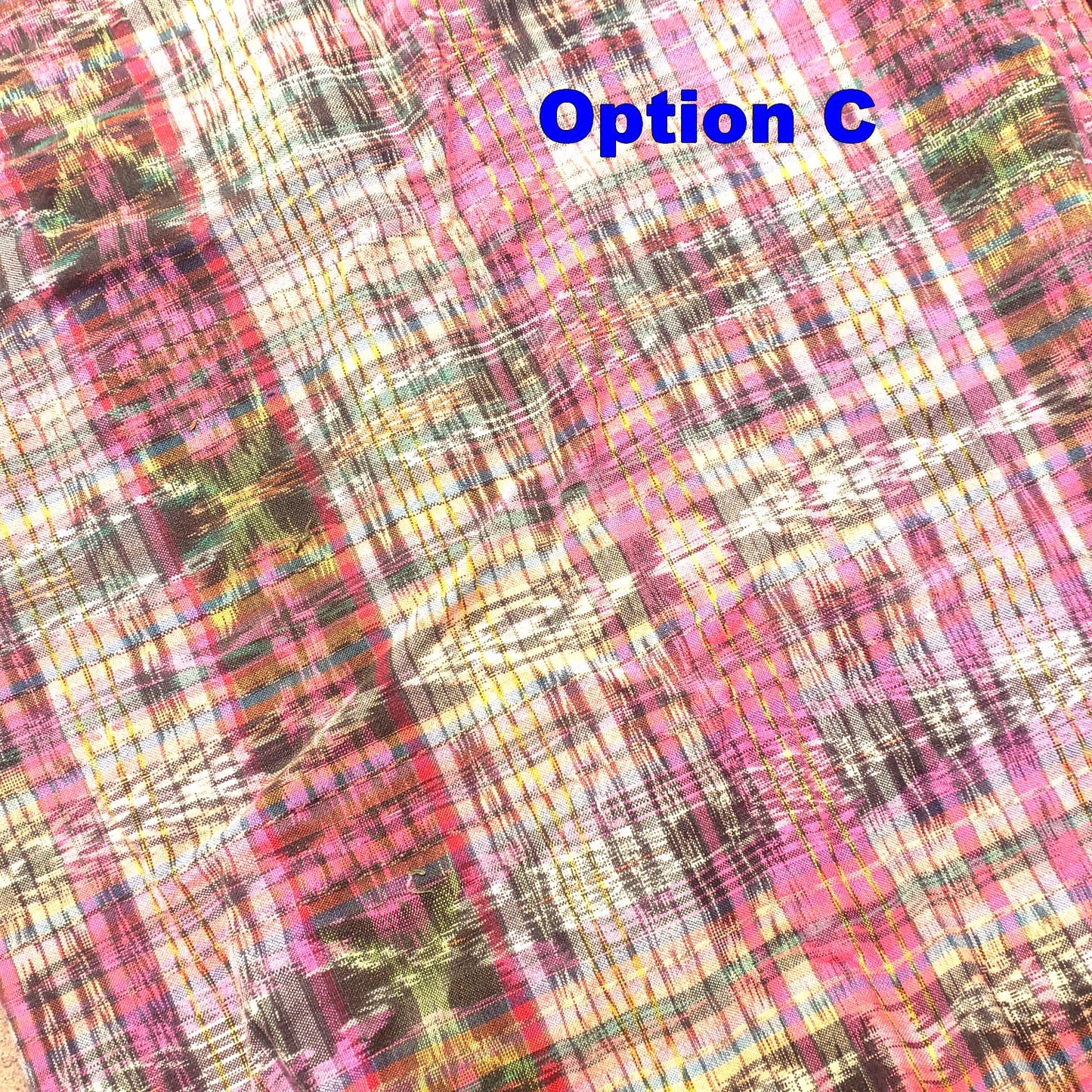 Guatemalan Unique Vintage Ikat Cotton fabric per yard- Hand Woven Ethnic Textile - 700