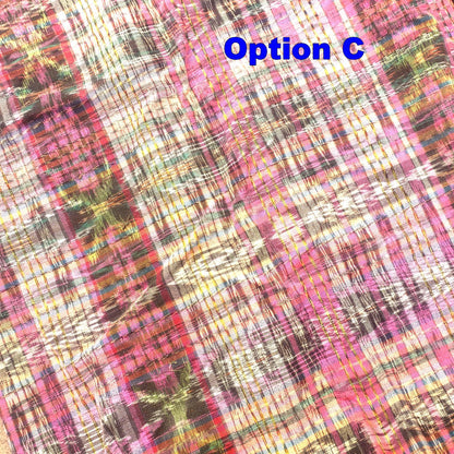 Guatemalan Unique Vintage Ikat Cotton fabric per yard- Hand Woven Ethnic Textile - 700