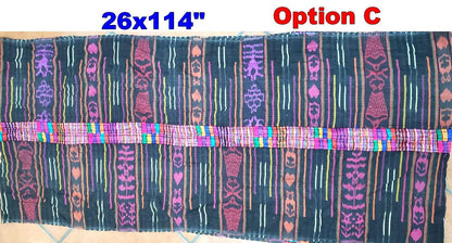 Vintage Handwoven Cotton CHICHICASTENANGO EMBROIDERY Textile Fabric Per Yard