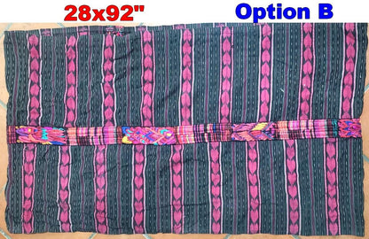 Vintage Handwoven Cotton CHICHICASTENANGO EMBROIDERY Textile Fabric Per Yard