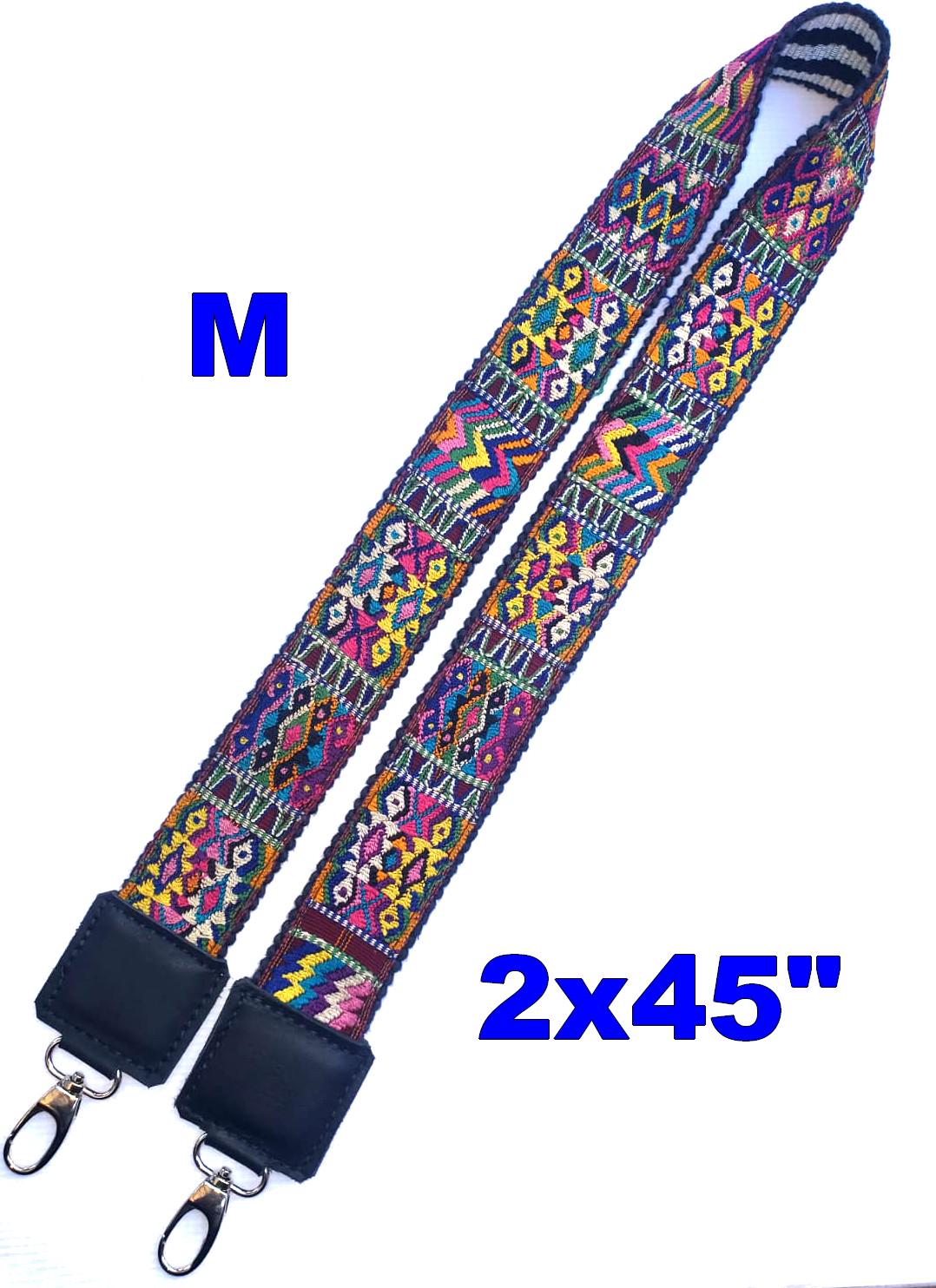 Guatemalan Handmade EMBROIDERED Leather CAMERA / BAG strap