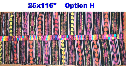 Vintage Handwoven Cotton CHICHICASTENANGO EMBROIDERY Textile Fabric Per Yard