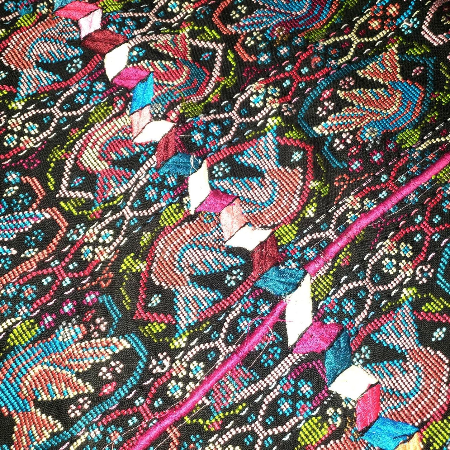 New Unique Guatemala Handmade Weaved Cotton Multicolor ZUNIL DOVES Corte -Fabric per Yard-