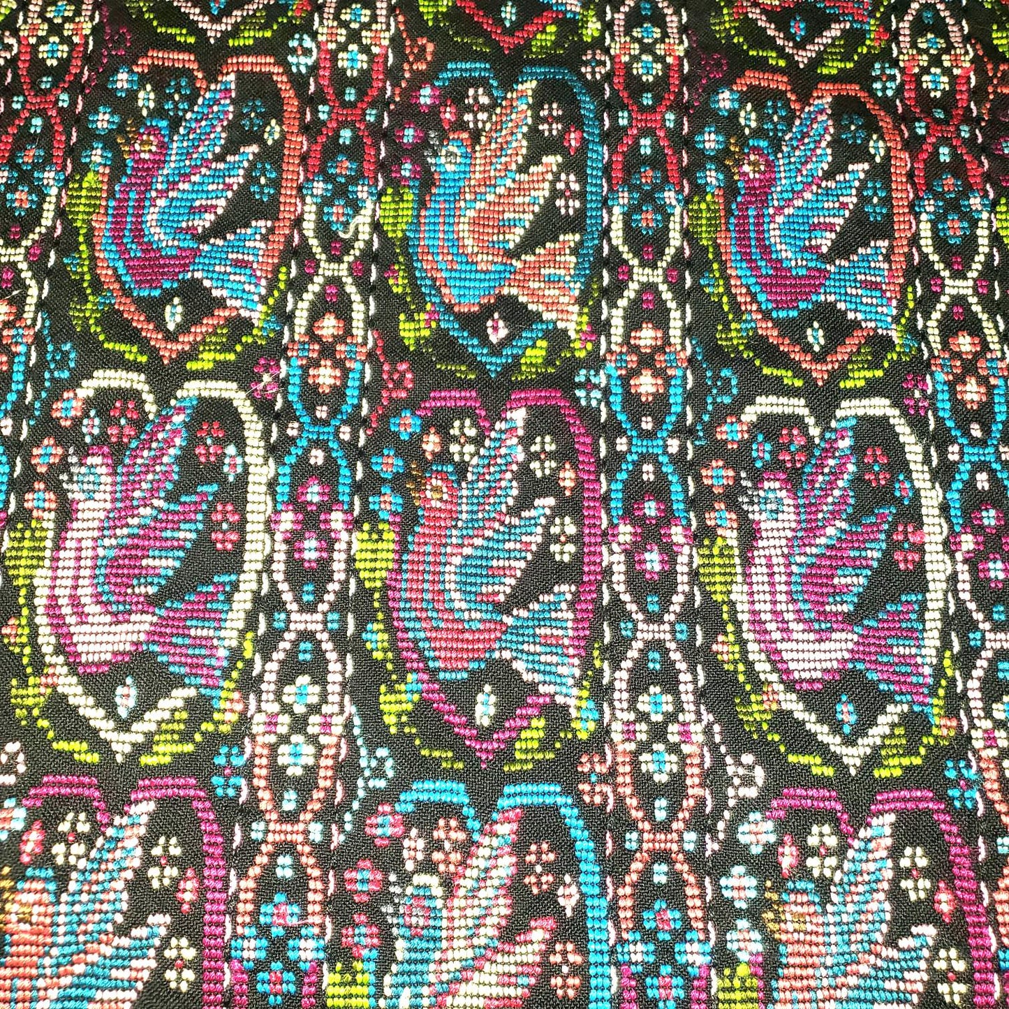 New Unique Guatemala Handmade Weaved Cotton Multicolor ZUNIL DOVES Corte -Fabric per Yard-