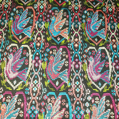 New Unique Guatemala Handmade Weaved Cotton Multicolor ZUNIL DOVES Corte -Fabric per Yard-