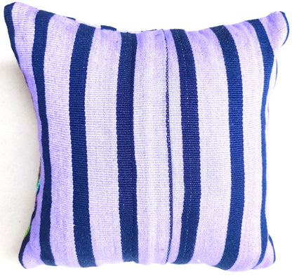 MINI Guatemala hand embroidery -Bird family- pillow cushion 8x8