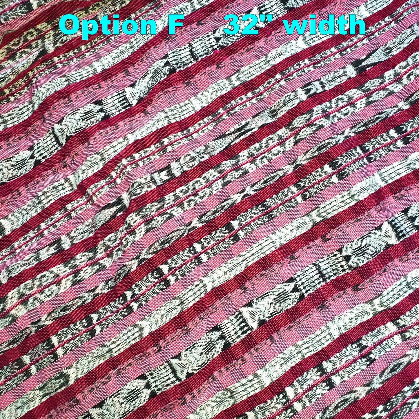 Guatemalan Unique Vintage IKAT SILK Fabric Per Yard- Hand Woven Ethnic Textile -