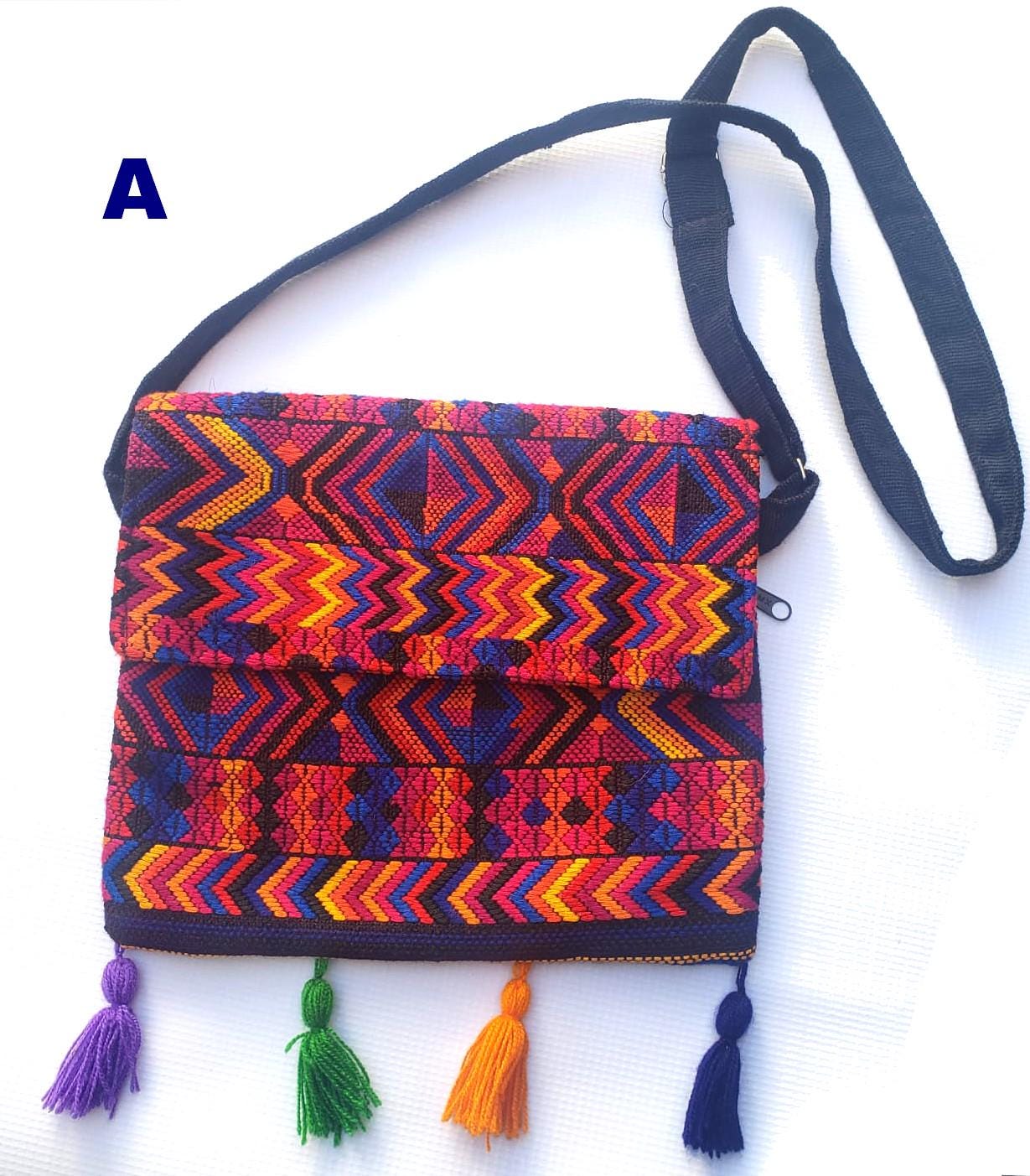 Guatemalan Huipil Crossbody PURSE, Handcrafted Upcycled Traditional Fabric, CHICHICASTENANGO Purse