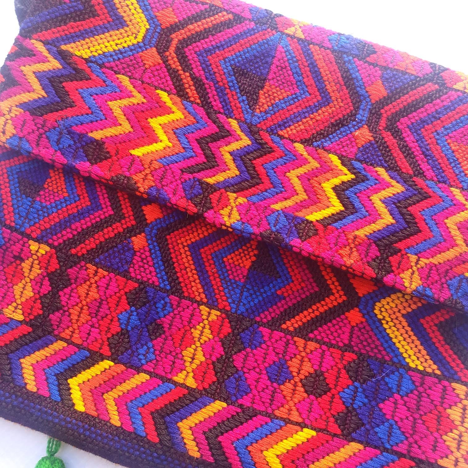 Guatemalan Huipil Crossbody PURSE, Handcrafted Upcycled Traditional Fabric, CHICHICASTENANGO Purse