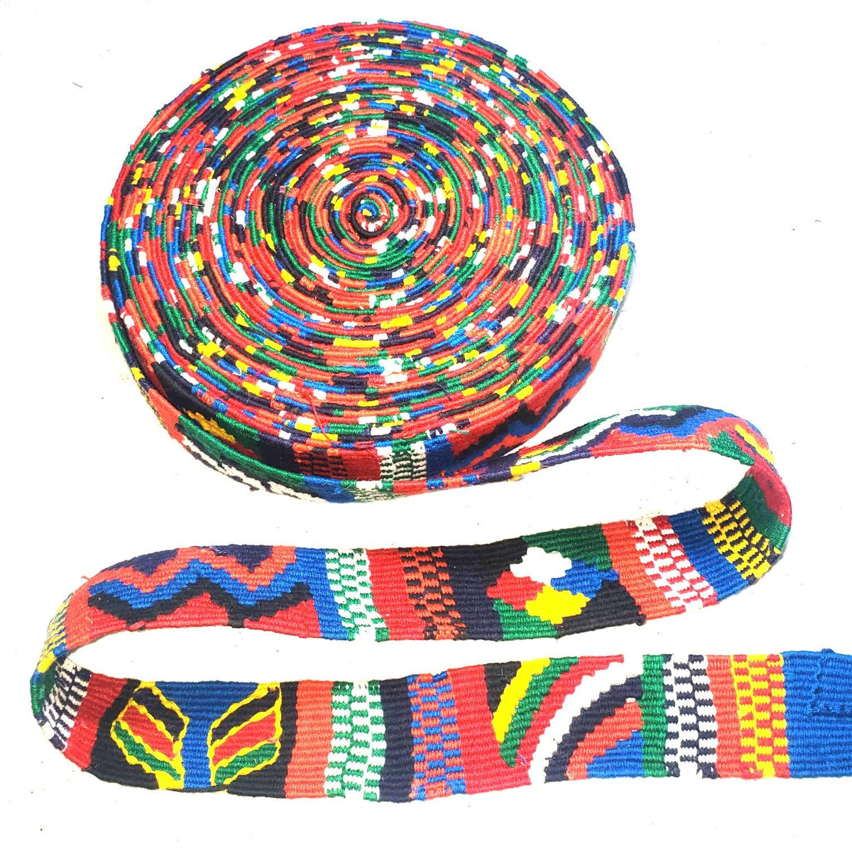 Handwoven Guatemalan Faja Sash: 1.25" Mayan Belt Textile
