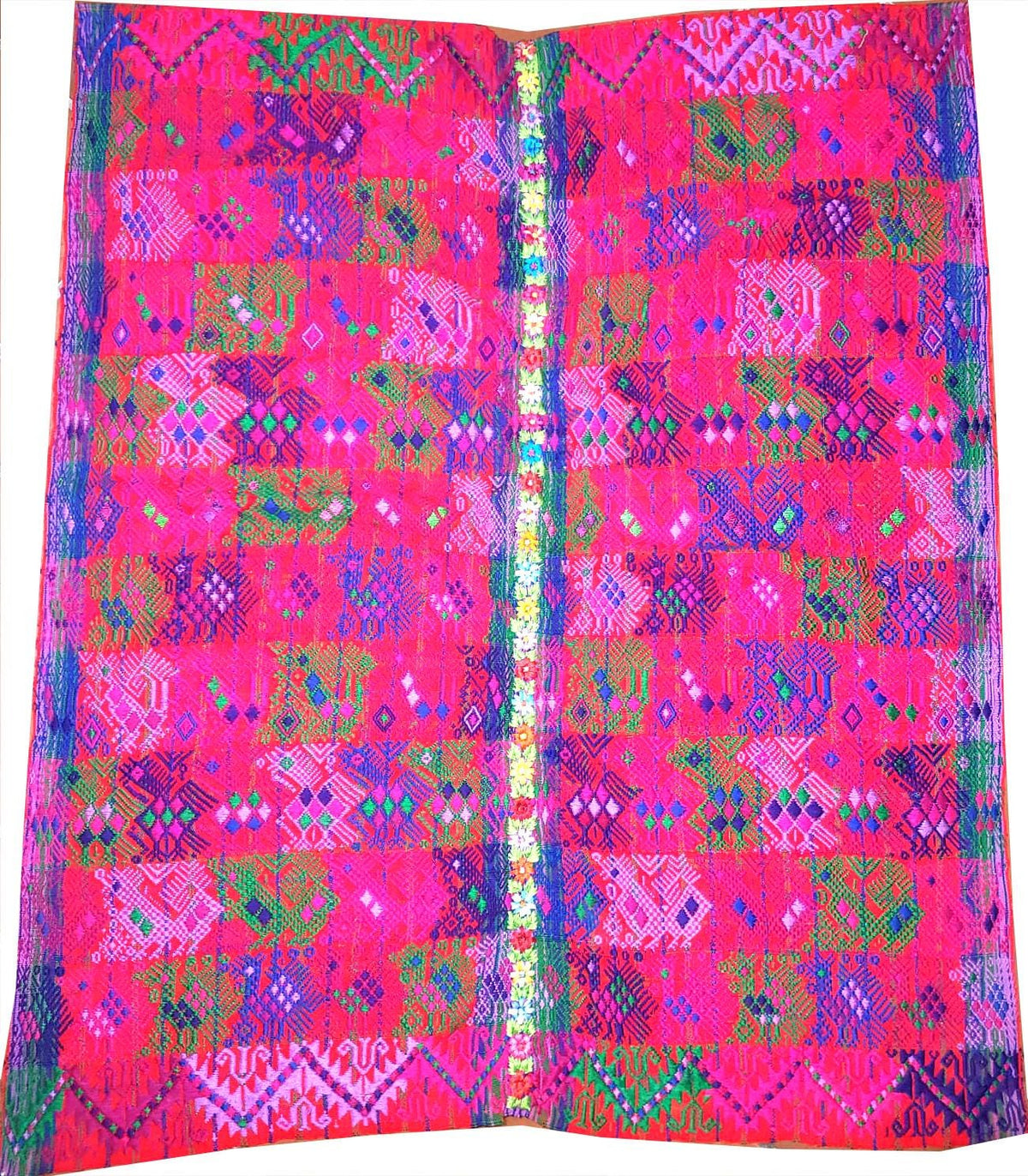 Guatemalan Purple ROOSTERS TSUTE- Tablecloth - Throw -Santo Domingo Xenacoj