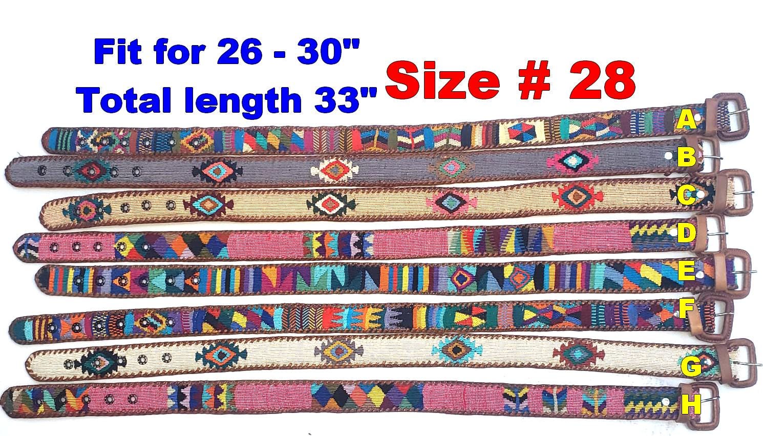 Authentic Handmade SILK Leather Braided UNISEX Belt, Colorful Woven Design with Buckle and Loop