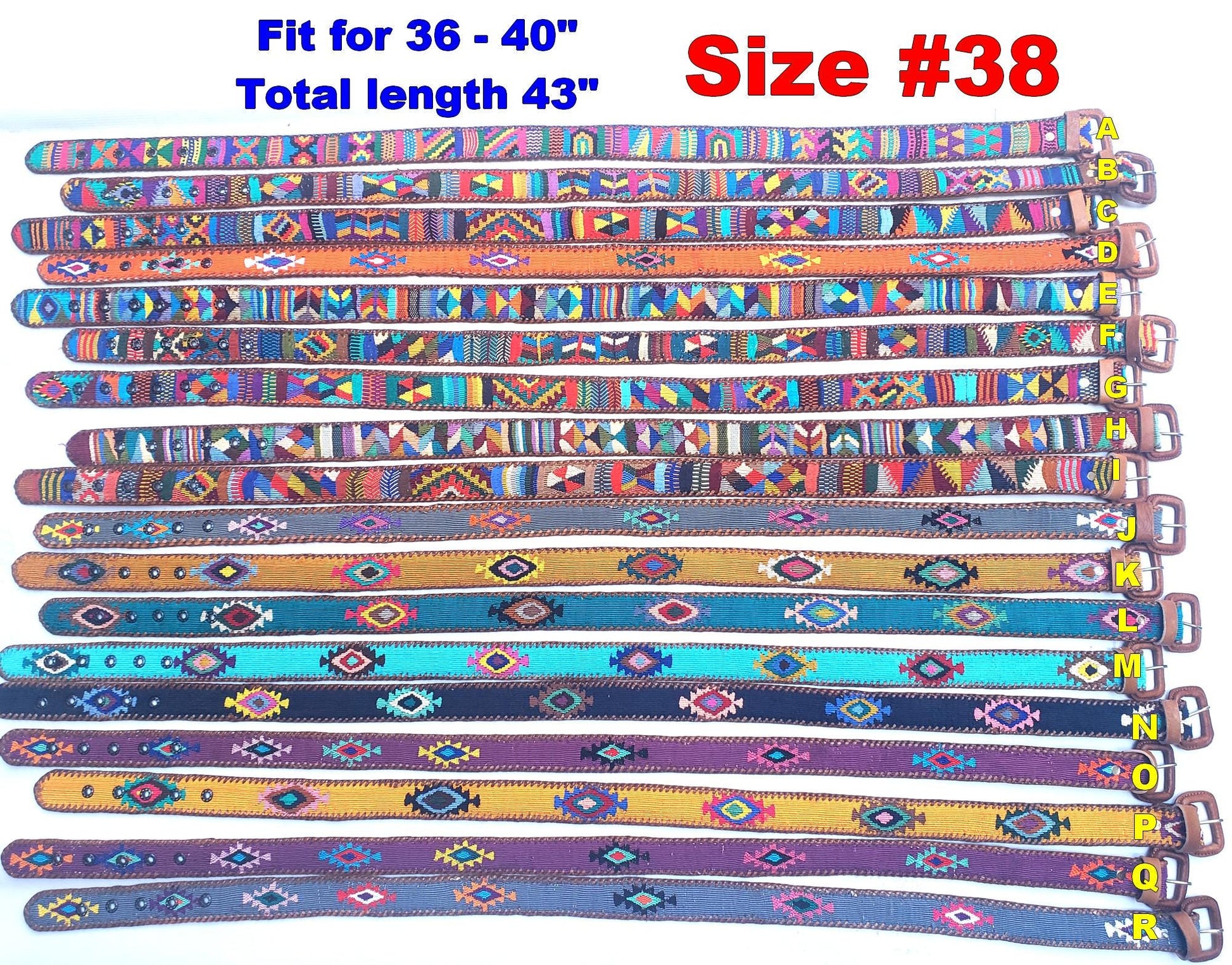 Authentic Guatemalan Handmade SILK LEATHER Braided UNISEX Belt