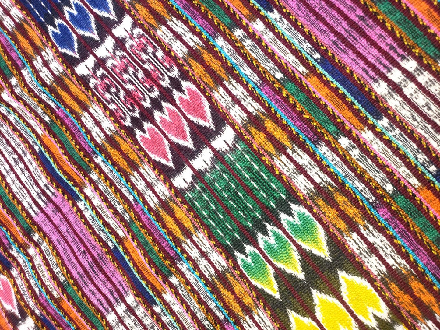 New Unique Handmade Weaved WOOL and Cotton Textile, Multicolor SOLOLA Corte, Fabric Per Yard