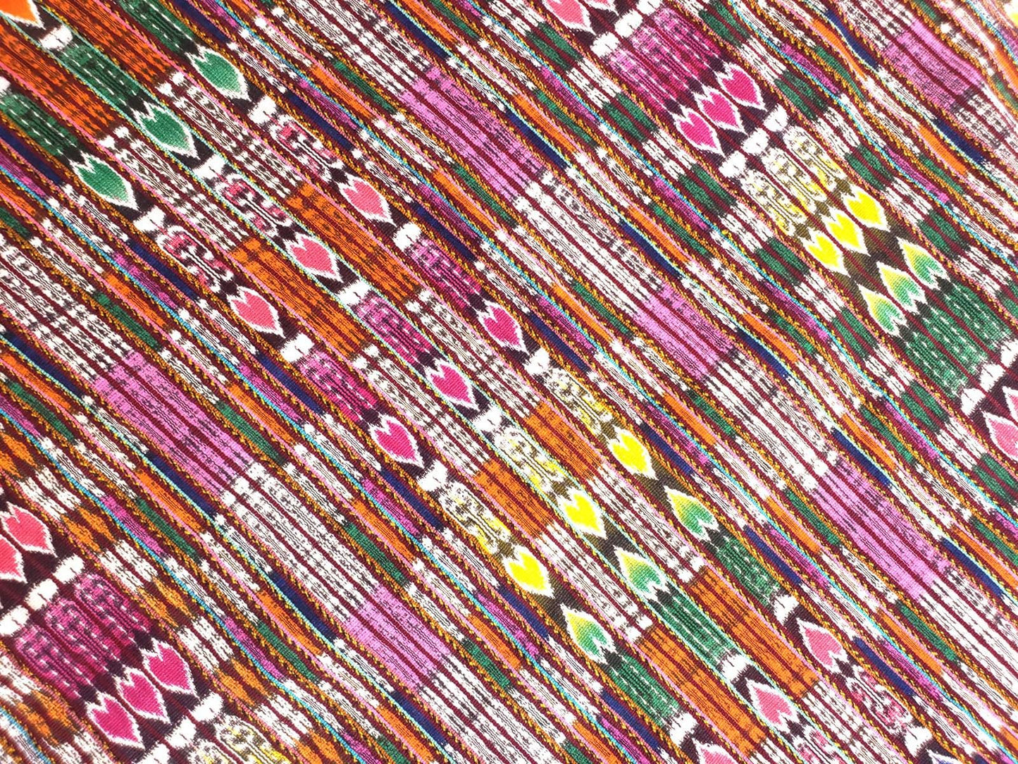 New Unique Handmade Weaved WOOL and Cotton Textile, Multicolor SOLOLA Corte, Fabric Per Yard