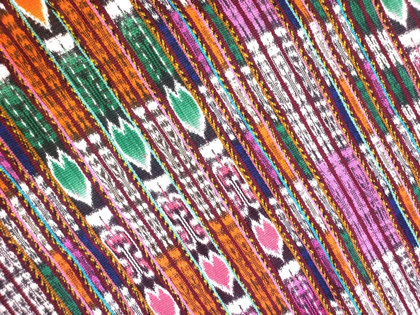 New Unique Handmade Weaved WOOL and Cotton Textile, Multicolor SOLOLA Corte, Fabric Per Yard