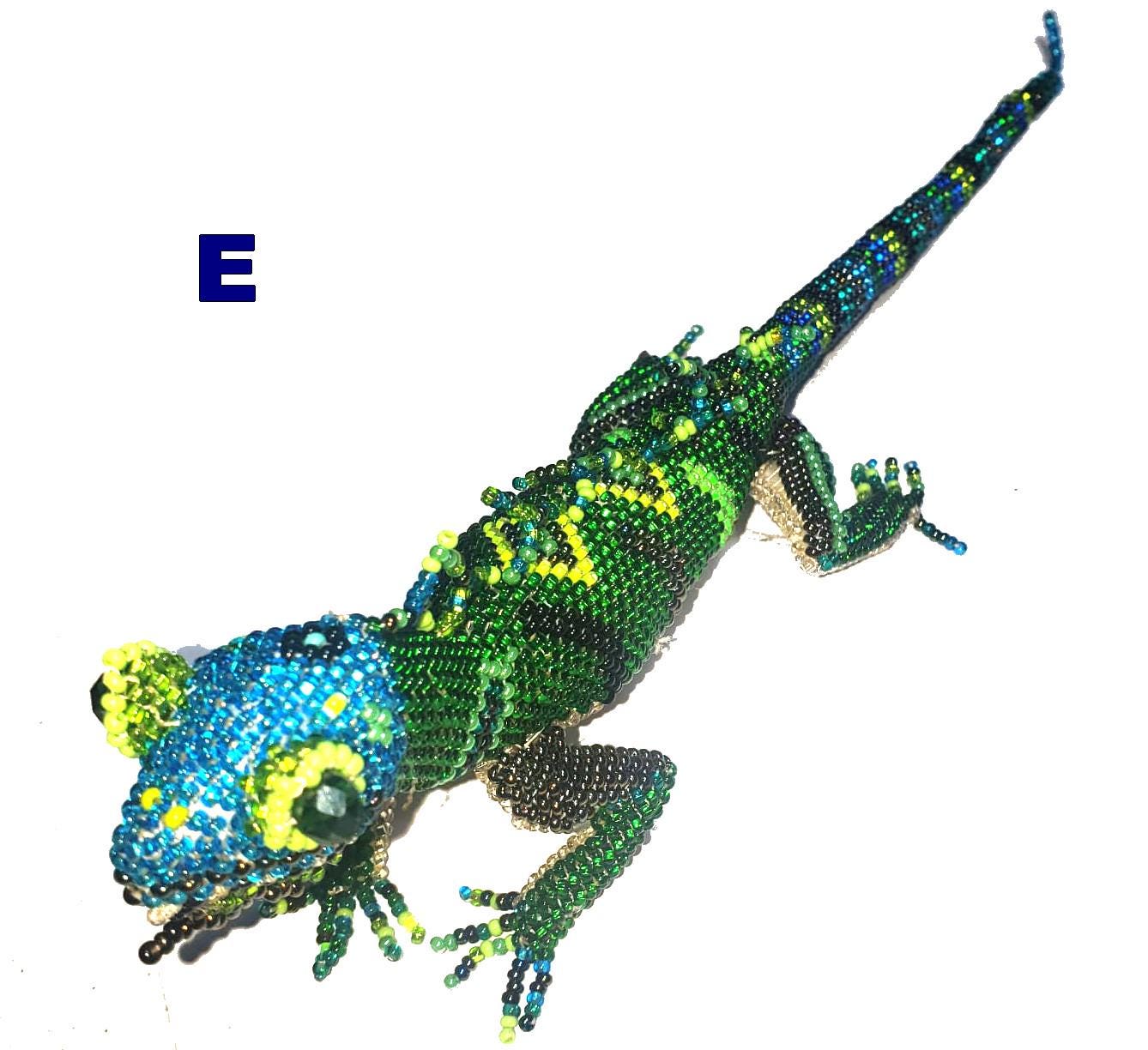 Czech Glass Hand Beaded Iguana Lizard Alligator Turtle Frog Ornament
