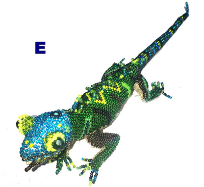 Czech Glass Hand Beaded Iguana Lizard Alligator Turtle Frog Ornament