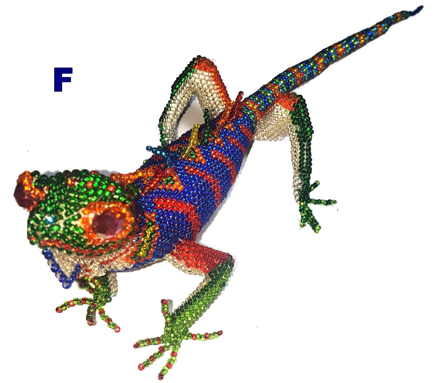 Czech Glass Hand Beaded Iguana Lizard Alligator Turtle Frog Ornament