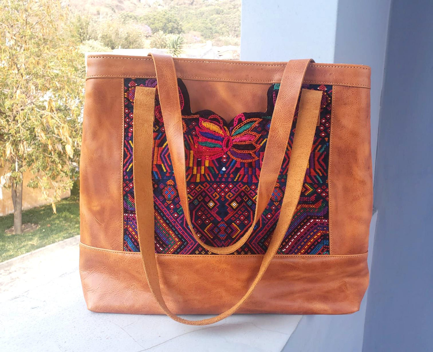 Authentic Leather Handwoven Tote SHOPPING BAG