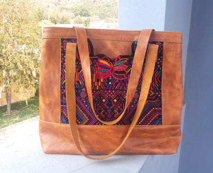 Authentic Leather Handwoven Tote SHOPPING BAG
