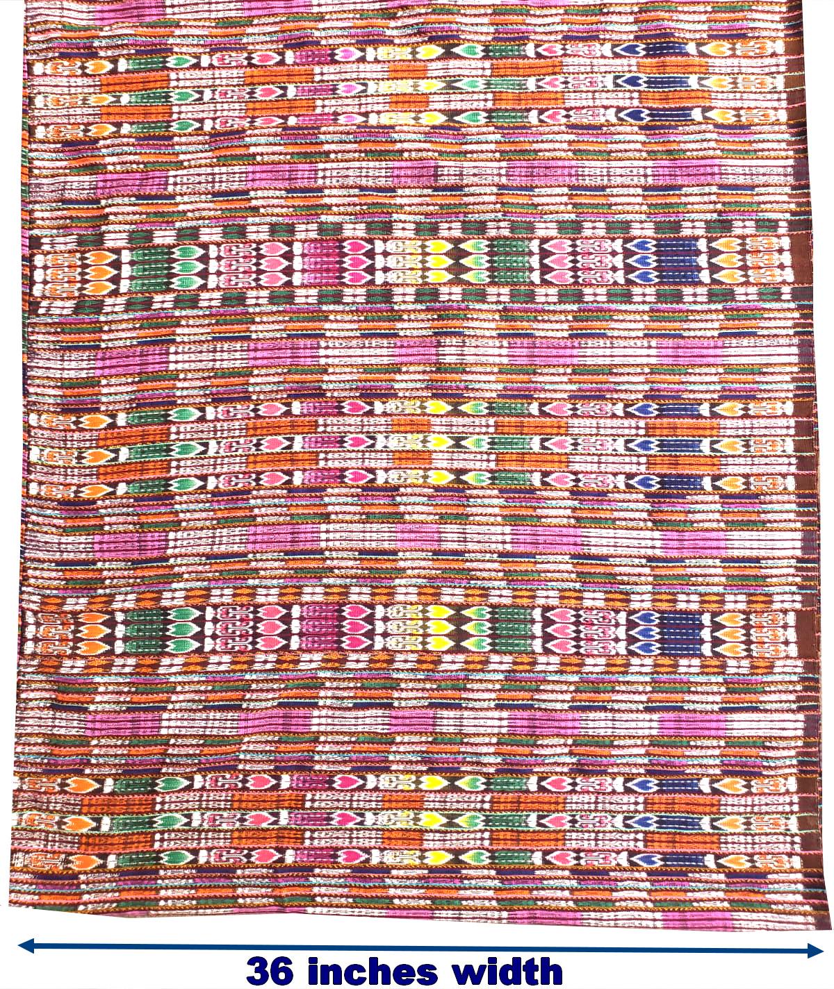 New Unique Handmade Weaved WOOL and Cotton Textile, Multicolor SOLOLA Corte, Fabric Per Yard