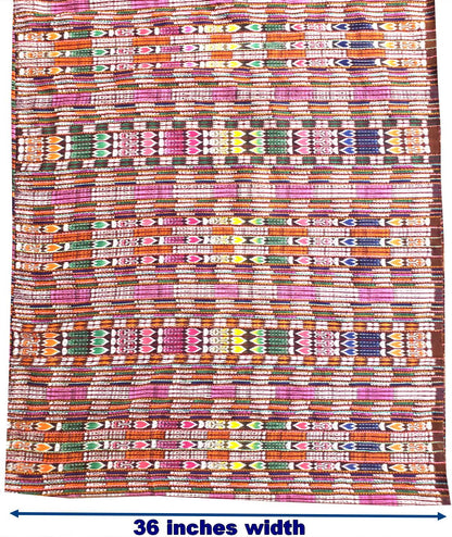 New Unique Handmade Weaved WOOL and Cotton Textile, Multicolor SOLOLA Corte, Fabric Per Yard