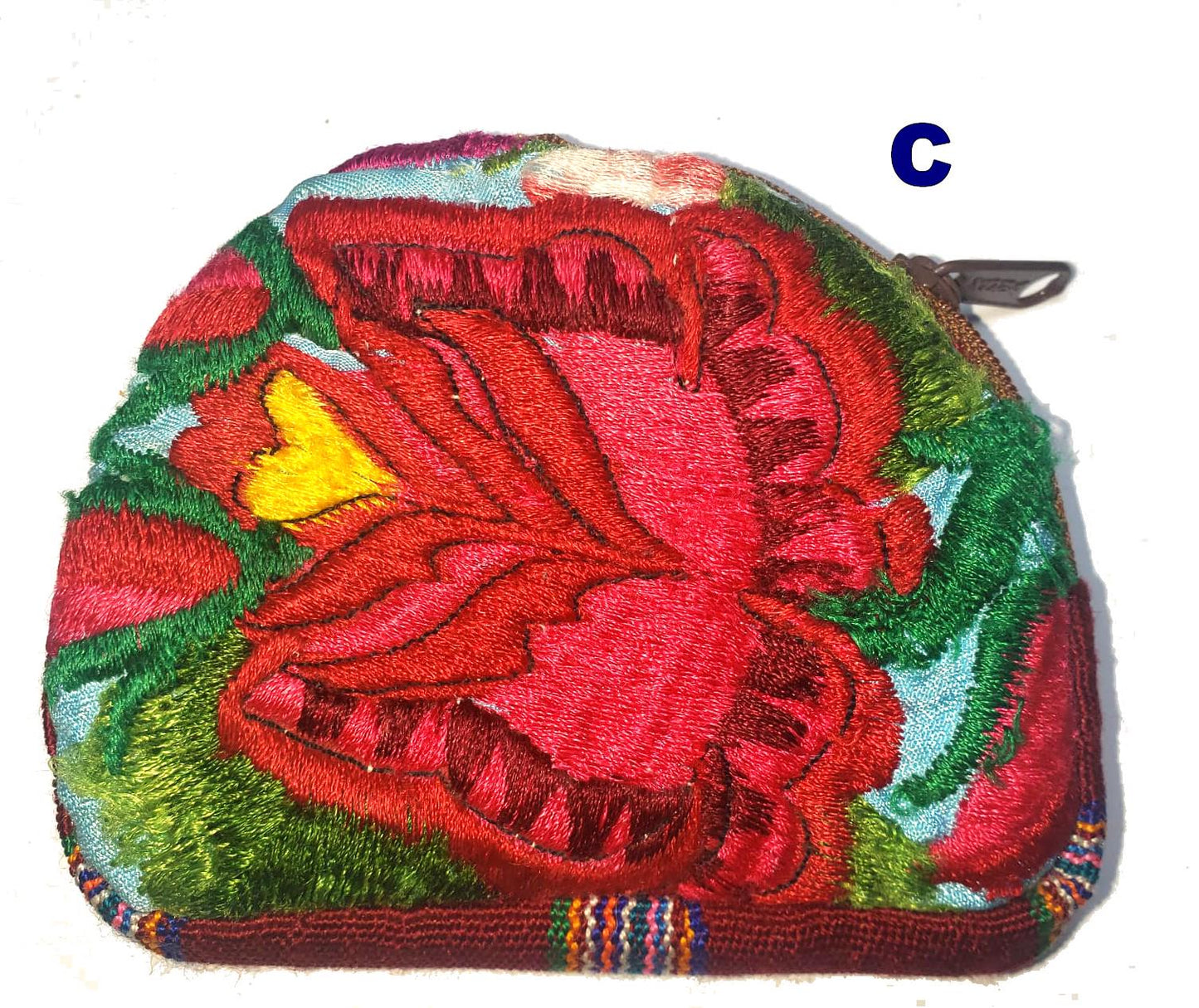 Guatemala HUIPIL Cotton Padded COIN Holder PURSE Bag Available In Multiple Options - Floral Colorful Small Coin Purse