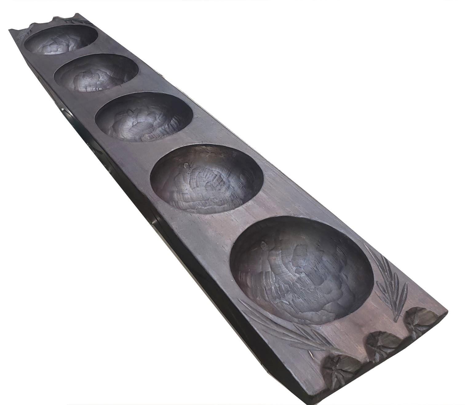 Rustic Pinewood TRAY / Brown NAHUALA Tray, Candle holder