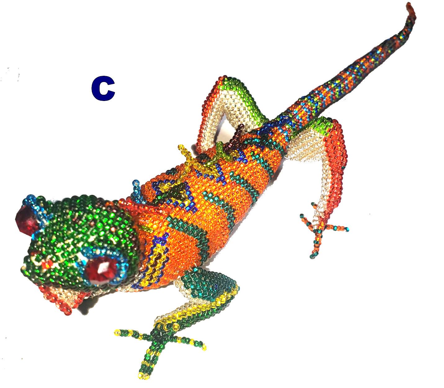 Czech Glass Hand Beaded Iguana Lizard Alligator Turtle Frog Ornament