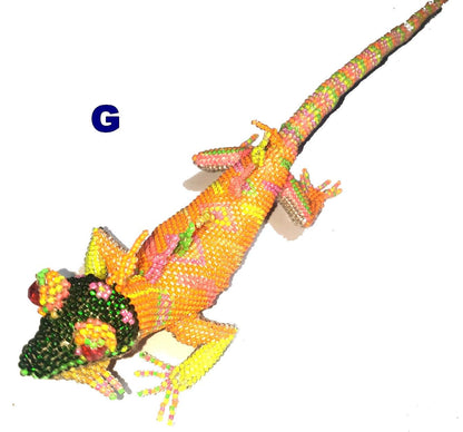 Czech Glass Hand Beaded Iguana Lizard Alligator Turtle Frog Ornament