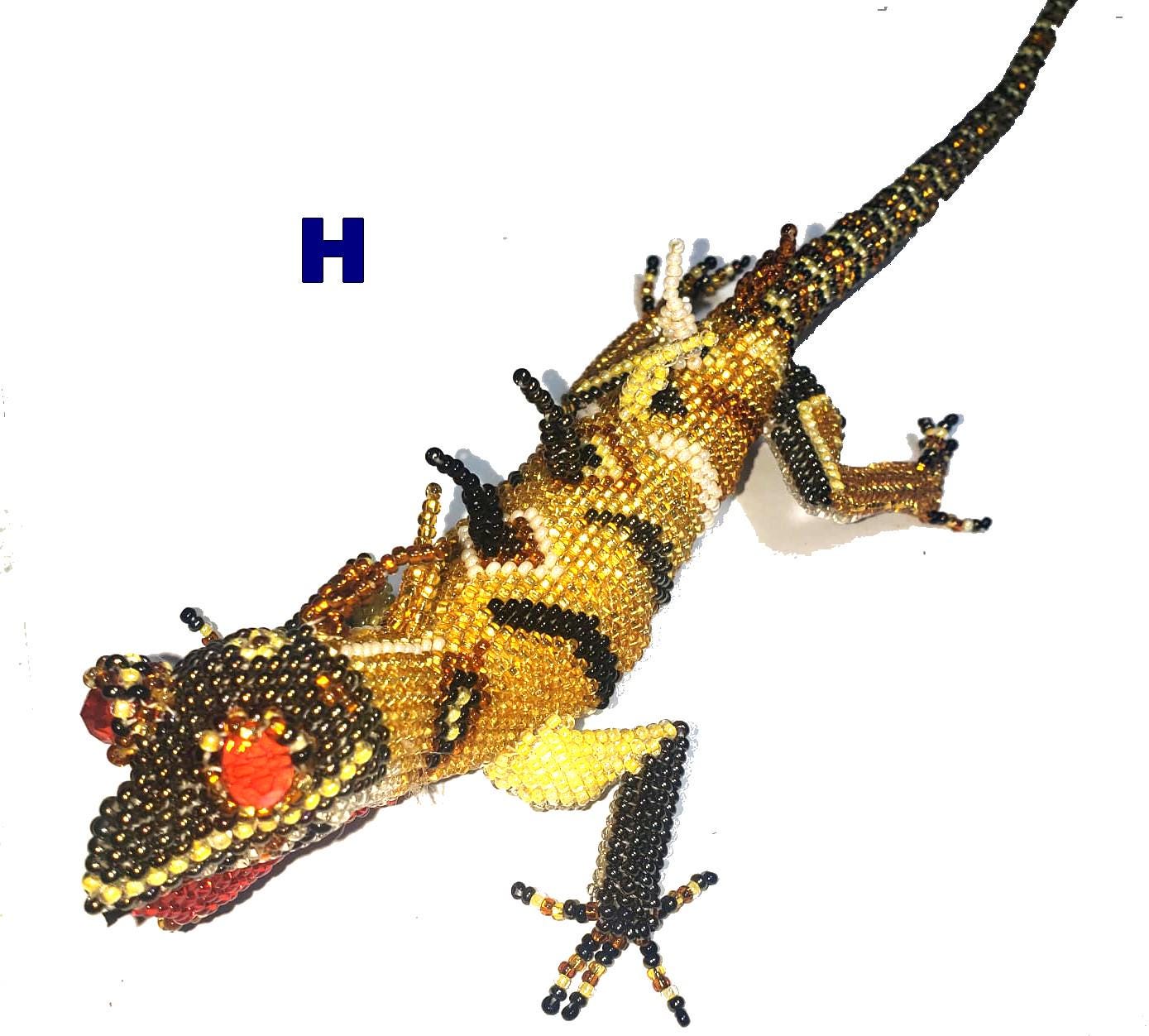 Czech Glass Hand Beaded Iguana Lizard Alligator Turtle Frog Ornament