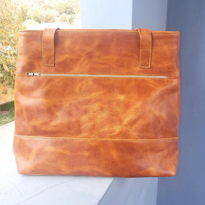 Authentic Leather Handwoven Tote SHOPPING BAG