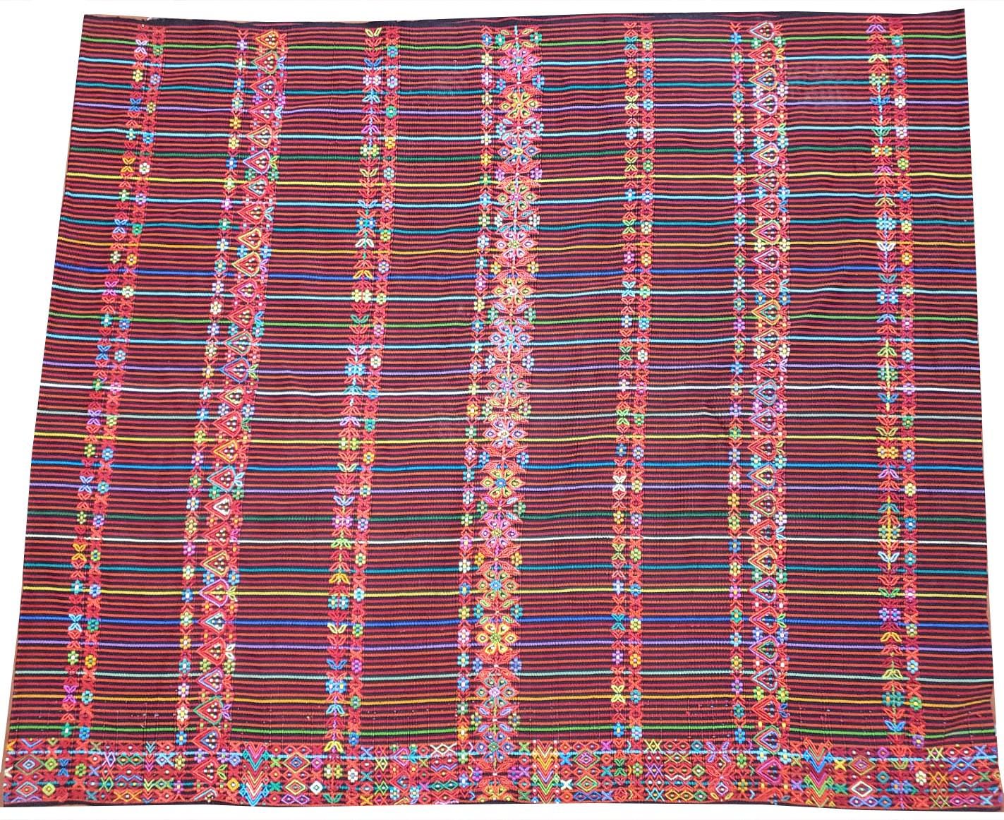 Vintage Handwoven Cotton Aguacatan Guatemalan textile fabric per yard